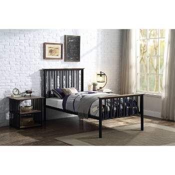 79"Twin Bed Zudora Bed Oak Sand Gary Finish - Acme Furniture