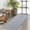 Washable Modern Plaid Printed Rug Non Slip Low Pile Rug Soft Contemporary Throw Floor Cover Foldable Indoor Carpet for Living Room Bedroom - 3 of 4