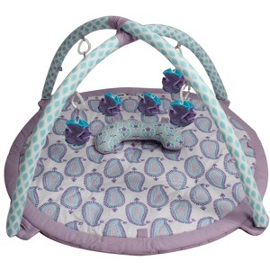 Bacati - Baby Activity Gyms & Playmats (Paisley Isabella, Purple/Lilac/Aqua) - 1 of 4