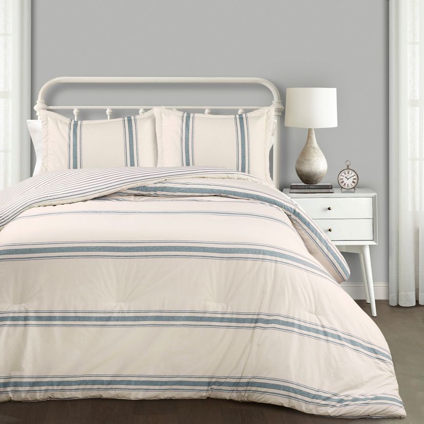 Farmhouse Stripe Bedding Collection - Lush Décor