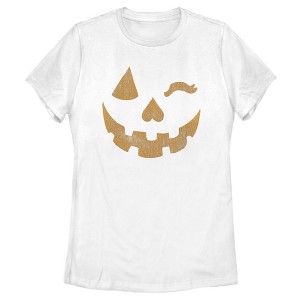Women's Lost Gods Halloween Jack-o'-Lantern Wink T-Shirt - 1 of 4