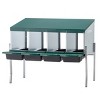 Compartment Roll Away Chicken Nesting Box,Galvanized Steel Egg Laying Box for Hens,Wall Mount–LAOTIES - 4 of 4