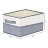 REGALWOVEN Fabric Collapsible Closet Organizer Storage Cube with Handles 2 Pcs - 4 of 4