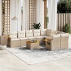 vidaXL Garden Sofa Set Beige, cream white - 2 of 4