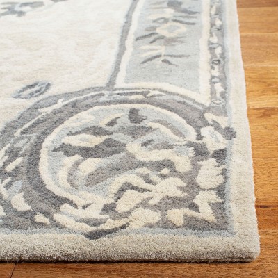 Empire Beige and Light Grey Hand-Tufted Wool Area Rug 2' x 3'