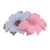 Unique Bargains Elegant Double Flower Hair Clips Pink Gray 1 Pc - 4 of 4
