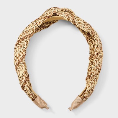 Woven Top Twist Headband - Universal Thread™ Brown