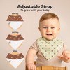 8pk Organic Baby Bandana Bibs, Baby Drool Bibs for Baby Boy, Girl, Baby Bibs for Infant, Newborn - 2 of 4