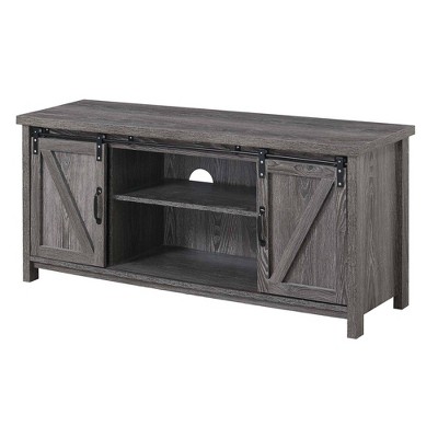 Blake Barn Door TV Stand for TVs up to 55" with Shelves and Sliding Cabinets - Breighton Home