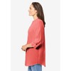 Woman Within Plus Size Rayon 7-Day Three-Quarter Sleeve Tab-Front Tunic - 4 of 4