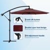 10ft Offset Patio Umbrella, Cantilever Umbrella with Easy Lift & Tilt Adjustment, 8 Ribs Sun umbrella UV Protection for Backyard, Pool, Garden - 3 of 4