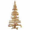 vidaXL Christmas Trees with Stand Brown 59.1" Solid pine wood - 3 of 4