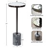 Kate and Laurel Hescott Round Metal Drink Table, 10x10x24, Pewter - 2 of 4