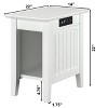 Atlantic Furniture Nantucket Chair Side Table with Charging Station in White - image 4 of 4