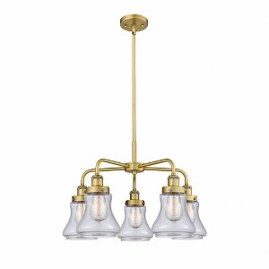 Bellmont - 5 Light Stem Hung Chandelier In Art Deco Style-15.25 Inches Tall and 24 Inches Wide - 1 of 1
