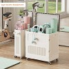 Rolling Laundry Hamper w/Lid, 123L Large Capacity Clothes Hampers for Laundry, Plastic Collapsible Laundry Baskets with Wheels Laundry Clothes Hamper - 3 of 4