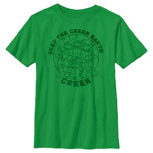 Boy's Teenage Mutant Ninja Turtles Keep the Earth Green T-Shirt - 1 of 4
