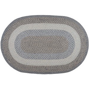 Earth Rugs Rustic Multi-Tone Oval Braided Rug – Durable Farmhouse Decor - 1 of 1