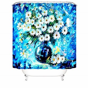 Little Daisy Shower Curtains for Bathroom Waterproof Fabric Bath Curtain Durable Soft Stylish Bathroom Decor 72x72 Inch - 1 of 1