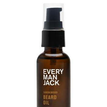 Every Man Jack Men's Moisturizing Sandalwood Beard Oil with Shea Butter - 1 fl oz