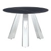 Sapphtopaz 42" Round Dining Table with Marble Top Stainless Steel Leg Kitchen Table for Dining Room, Small Spaces - 2 of 4
