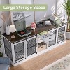 ALAULM Large Pet Crate Furniture-Style Dog Cage for 2 Pets, Wooden TV Stand with Divider & Drawer Storage, Modern Design Kennel Indoor - 4 of 4