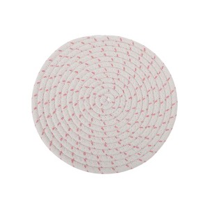 Unique Bargains Trivet Round Rope Woven Mat Cotton Non-woven Fabric 7.87"x7.87"x0.31" - 1 of 3