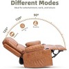 TackView 360° Swivel Oversized PU Leather Rocking Recliner Sofa with Heat & Massage – Nursery Rocker with Recline Pull Handle - 4 of 4