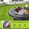 UNISOAR 21" Outdoor Ice Bucket Patio Cooler Side Bar Table with Removable 304 Stainless Steel Bucket for Patio, Balcony, Poolside - 3 of 4
