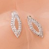 SOHI Women's Silver Marquise Drop Earrings - 2 of 3