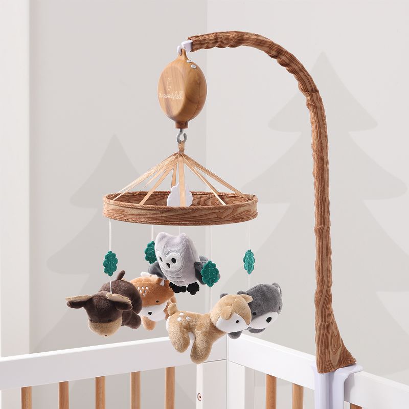 The Peanutshell Whimsical Woodland Baby Musical Crib Mobile, 6 of 7