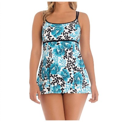 Women's Jennie Rose Empire Princess Seam Swimdress - Longitude