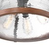 Franklin Iron Works Dana 19 1/2" Farmhouse Rustic Pendant Chandelier Ceiling Light Fixture Dining Room Over Table Hanging 4-Light Black Wood Finish - 3 of 4