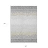 Silver Gray And Beige Striped Washable Indoor Outdoor Area Rug - 3 of 4