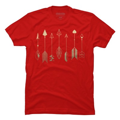 Men's Design By Humans Be Brave Little Arrow (gold) By staceyroman T-Shirt