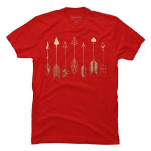 Men's Design By Humans Be Brave Little Arrow (gold) By staceyroman T-Shirt - 1 of 4