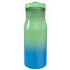 Zak Designs 14 fl oz Double Walled Stainless Steel Tranquility Insulated Straw Bottle - 2 of 4
