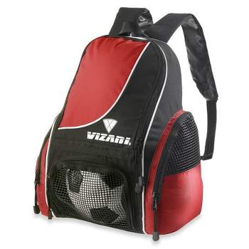 Vizari Solano Soccer Backpack With Ball Compartment and Vented Ball Pocket and Mesh Side Cargo Pockets for Adults and Teens