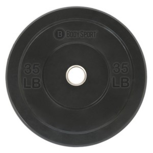 BodySport Rubber Olympic Bumper Plates - Single Plate - 2-Inch Wide - 1 of 4