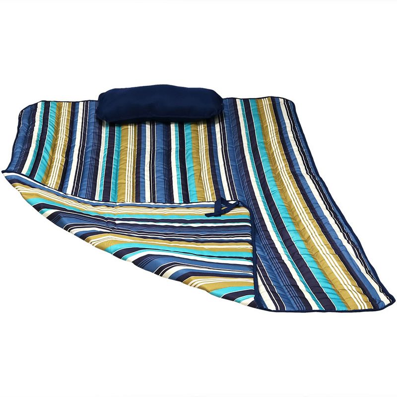 Sunnydaze Outdoor Weather-Resistant Polyester Quilted Hammock Cushion Pad and Hammock Pillow, 1 of 18