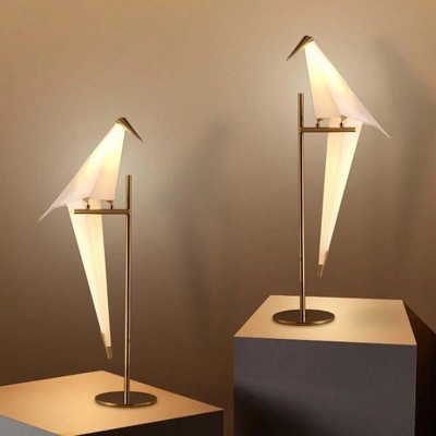HOMLUX Modern Thousand Origami Crane Table Lamp 29" Novelty LED Night Light for Bedroom