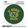 St. Norbert College Green Knights Logo Automotive Car Window Locker Circle Bumper Sticker - 3 of 4