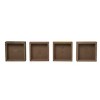 Transpac MDF Dimensional Flower Block Decor Set of 4 Freestanding Tabletop Signs for Home and Garden Decoration - 3 of 3