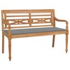 vidaXL Bench Teak Wood 47.2 in Durable Garden Bench Rectangular - 2 of 4