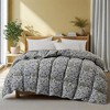 Peace Nest All Season Paisley Floral Goose Feather Fiber Comforter Duvet Insert Vintage Style - 2 of 4