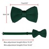 INSPIRE CHIC Men's Pre-Tied Adjustable Strap Solid Color Knitted Bow Ties - 3 of 4