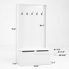 Kumasinova Coat Rack Stand with Entryway Bench,Versatile Hall Tree with Shoe Storage Seat,Clothes Rack with 5 Hooks,White - 2 of 4