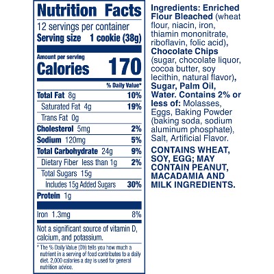 Pillsbury Big Deluxe Chocolate Chip Cookie Dough - 16oz/12ct