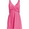 Lands' End Women's SlenderSuit V-neck Wrap Swim Dress One Piece Swimsuit Adjustable Straps - 3 of 4