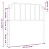 vidaXL Metal Headboard, White, 39.4" - 4 of 4